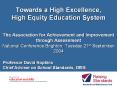 Towards a High Excellence, High Equity Education System  The Association for Achievement and Improvement through Assessment National Conference Brighton, Tuesday 21st September 2004 PowerPoint PPT Presentation