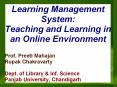 Learning Management System: PowerPoint PPT Presentation