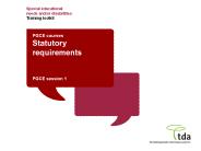 Special educational needs and/or disabilities Training toolkit