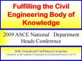Fulfilling the Civil Engineering Body of Knowledge PowerPoint PPT Presentation