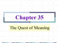 The Quest of Meaning PowerPoint PPT Presentation