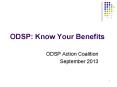 ODSP: Know Your Benefits PowerPoint PPT Presentation