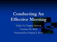 Conducting An Effective Meeting PowerPoint PPT Presentation