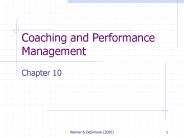 Coaching and Performance Management