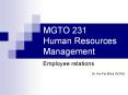 MGTO 231 Human Resources Management PowerPoint PPT Presentation