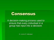 Consensus