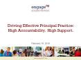 Driving Effective Principal Practice: High Accountability. High Support. PowerPoint PPT Presentation