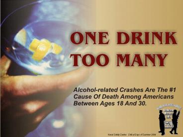 Naval Safety Center. Critical Days of Summer 2004