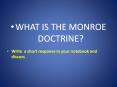 WHAT IS THE MONROE DOCTRINE? PowerPoint PPT Presentation