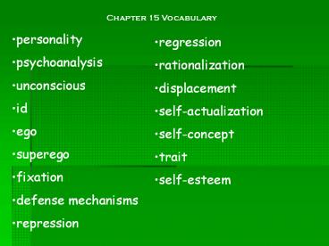 Chapter 15 Vocabulary