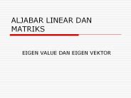 ALJABAR LINEAR DAN MATRIKS