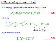 5. The Hydrogen-like Atom