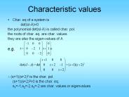 Characteristic values