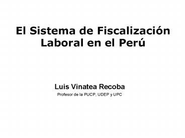 El Sistema de Fiscalizaci