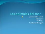 Los animales del mar