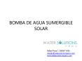 BOMBA DE AGUA SUMERGIBLE SOLAR PowerPoint PPT Presentation