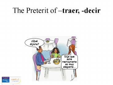 Irregular preterit I