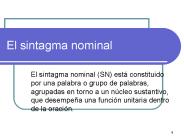 El sintagma nominal