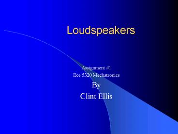 Loudspeakers