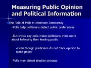Measuring Public Opinion and Political Information