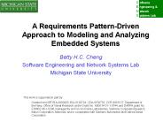 A Requirements Pattern-Driven Approach to Modeling and Analyzing Embedded Systems