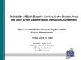 Reliability of Bulk Electric Service in the Boston Area: The Role of the Salem Harbor Reliability Agreement PowerPoint PPT Presentation