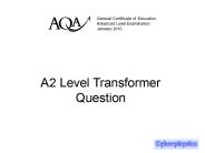 A2 Level Transformer Question