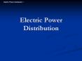 Electric Power Distribution PowerPoint PPT Presentation