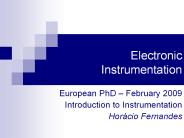 Electronic Instrumentation