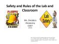 Safety and Rules of the Lab and Classroom PowerPoint PPT Presentation