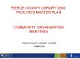 PIERCE COUNTY LIBRARY 2030: FACILITIES MASTER PLAN PowerPoint PPT Presentation