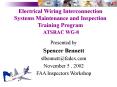 Electrical Wiring Interconnection Systems Maintenance and Inspection Training Program ATSRAC WG-8 PowerPoint PPT Presentation