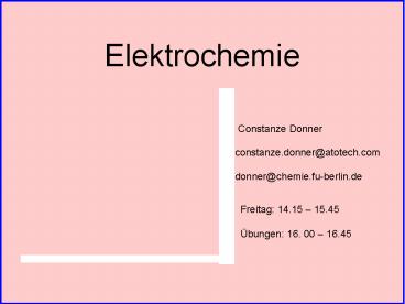 Elektrochemie
