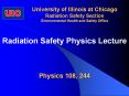 University of Illinois at Chicago Radiation Safety Section Environmental Health and Safety Office PowerPoint PPT Presentation