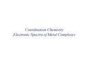 Coordination Chemistry