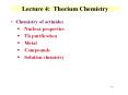 Lecture 4: Thorium Chemistry PowerPoint PPT Presentation