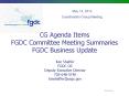 CG Agenda Items FGDC Committee Meeting Summaries FGDC Business Update PowerPoint PPT Presentation
