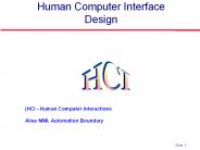 Human Computer Interface Design