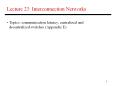 Lecture 23: Interconnection Networks PowerPoint PPT Presentation