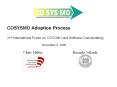 COSYSMO Adoption Process 21st International Forum on COCOMO and Software Cost Modeling PowerPoint PPT Presentation