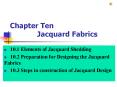 Chapter Ten        Jacquard Fabrics PowerPoint PPT Presentation