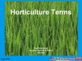 Horticulture Terms PowerPoint PPT Presentation