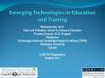 Emerging Technologies in Education and Training PowerPoint PPT Presentation