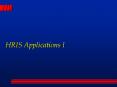 HRIS Applications I PowerPoint PPT Presentation