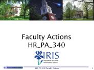HR_PA_340 Faculty Actions