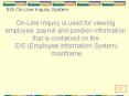 EIS On-Line Inquiry System PowerPoint PPT Presentation