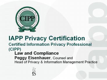 IAPP Privacy Certification