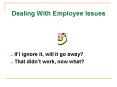 Dealing With Employee Issues PowerPoint PPT Presentation