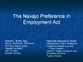 The Navajo Preference in Employment Act PowerPoint PPT Presentation