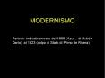 MODERNISMO PowerPoint PPT Presentation